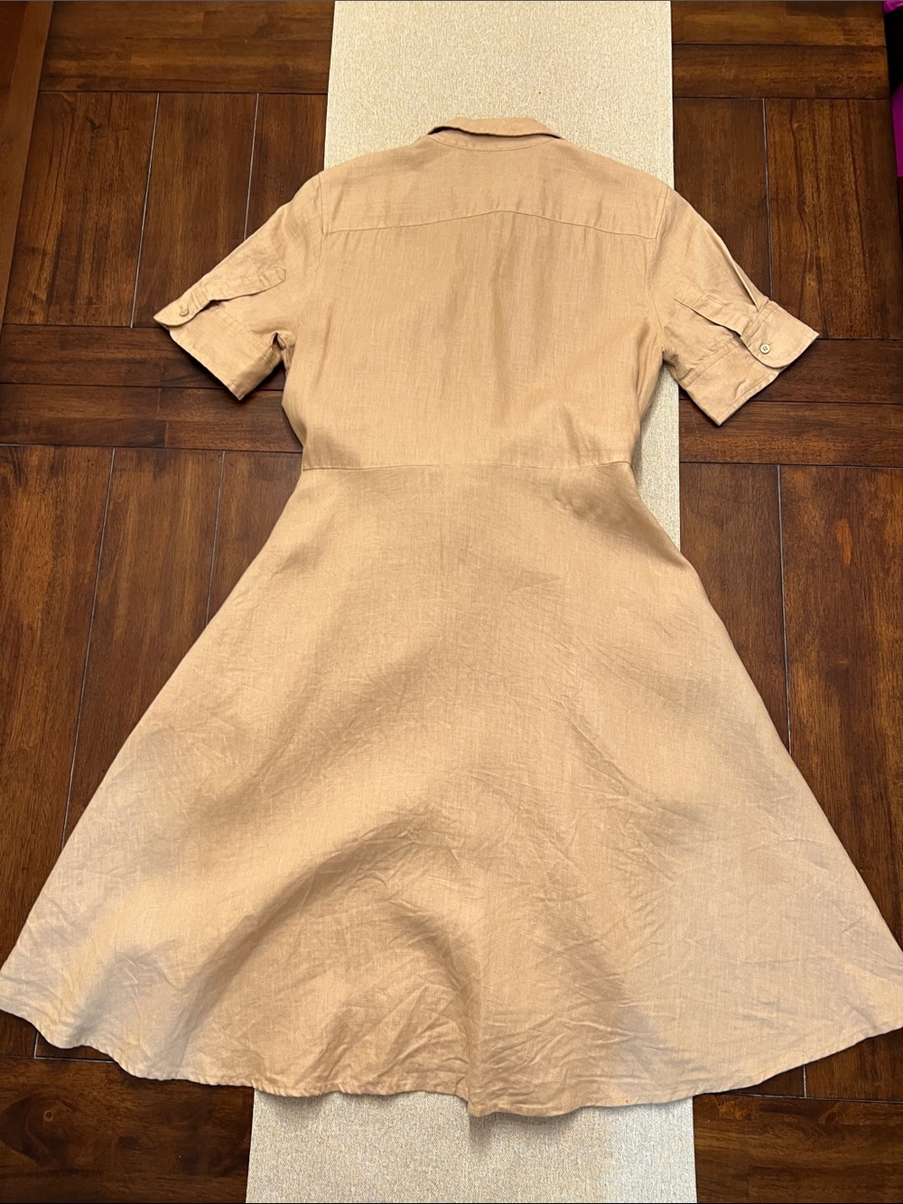 ❤️ Lauren Ralph Lauren Linen Tie-Waist Midi Dress - Picture 12 of 15